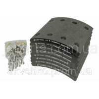 Накладка тормозной колодки задняя Foton Howo 8 отверстий LEO500007A / 99000340068