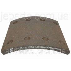 Накладка тормозной колодки задняя Foton Howo 8 отверстий LEO500007B/99000340068