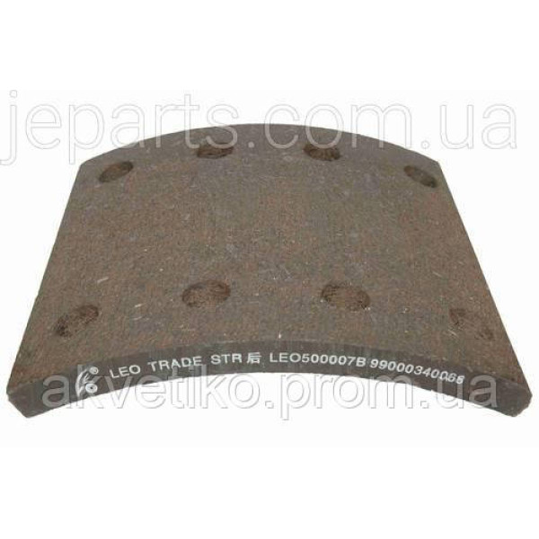 Накладка тормозной колодки задняя Foton Howo 8 отверстий LEO500007B/99000340068