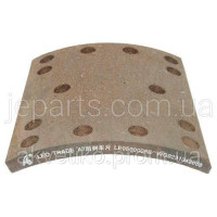 Накладка тормозной колодки задняя HOWO A7 220x187 (14 отверстий) LEO500008B/WG9231342068